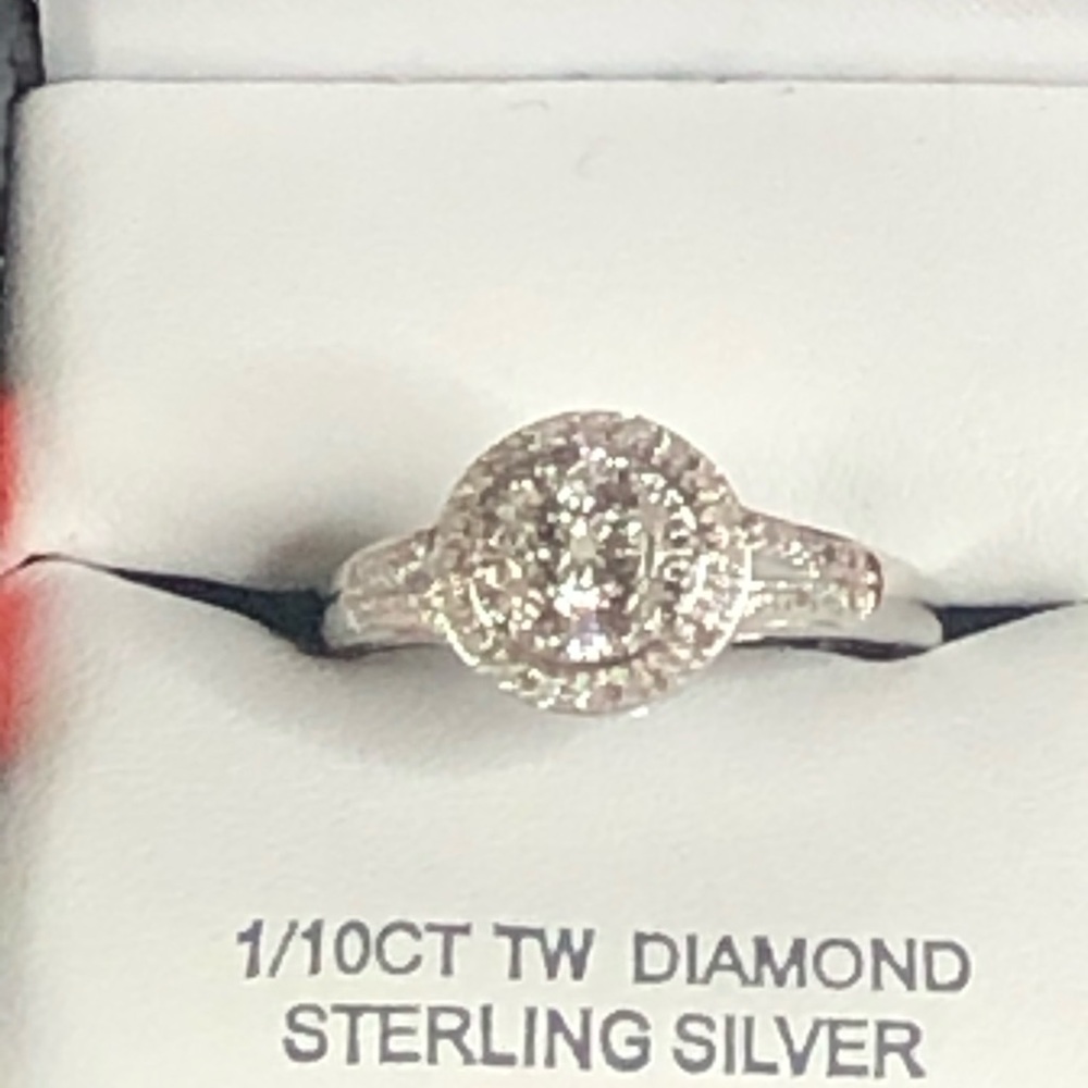 Sterling Silver Diamond Ring